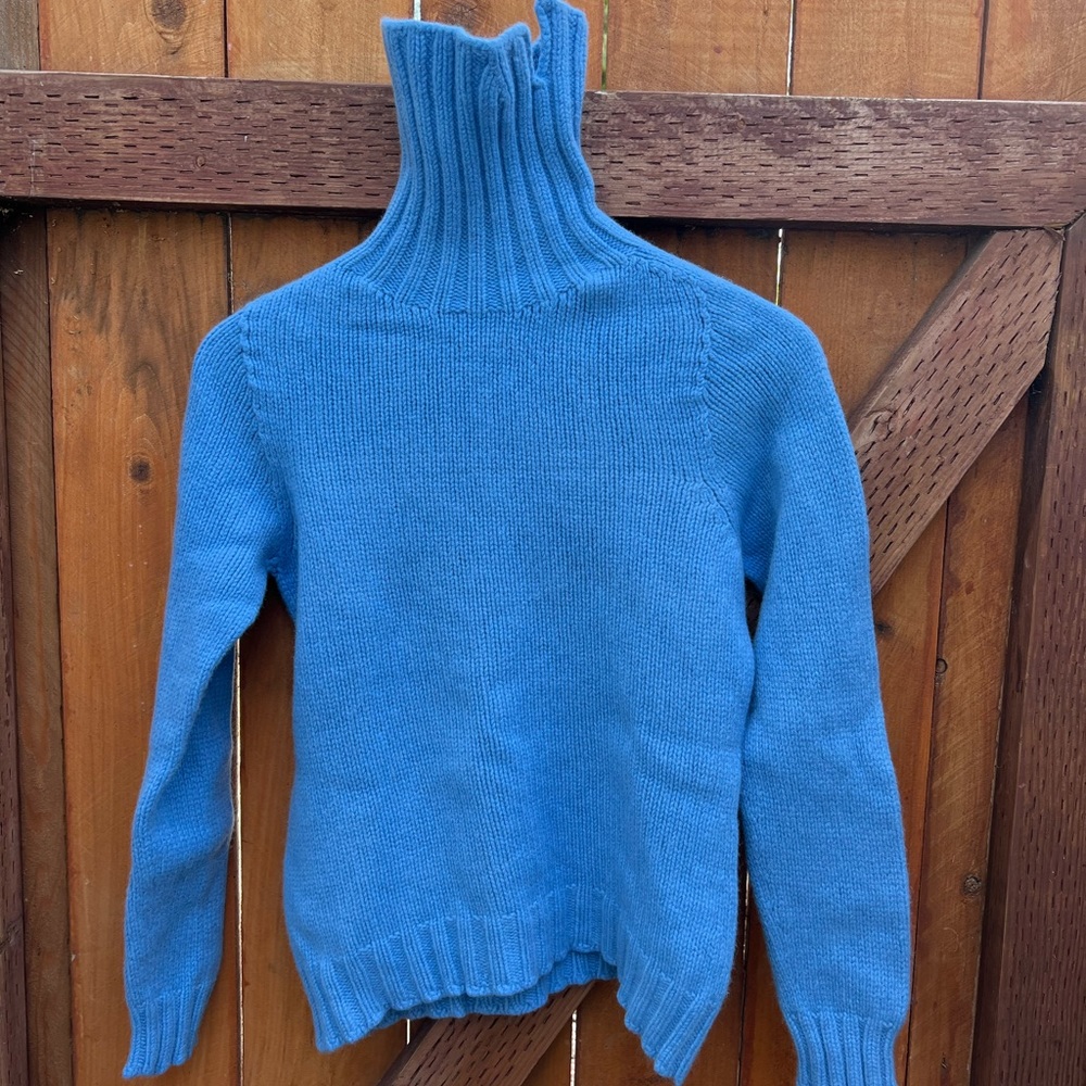 Bluemelange 100% cachemire sweater fits best a size 4/6 made in Italy - Picture 1 of 6